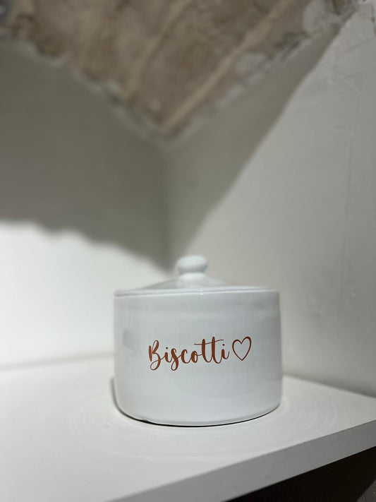Ceramiche Pugliesi- Hand Made- Biscottiera